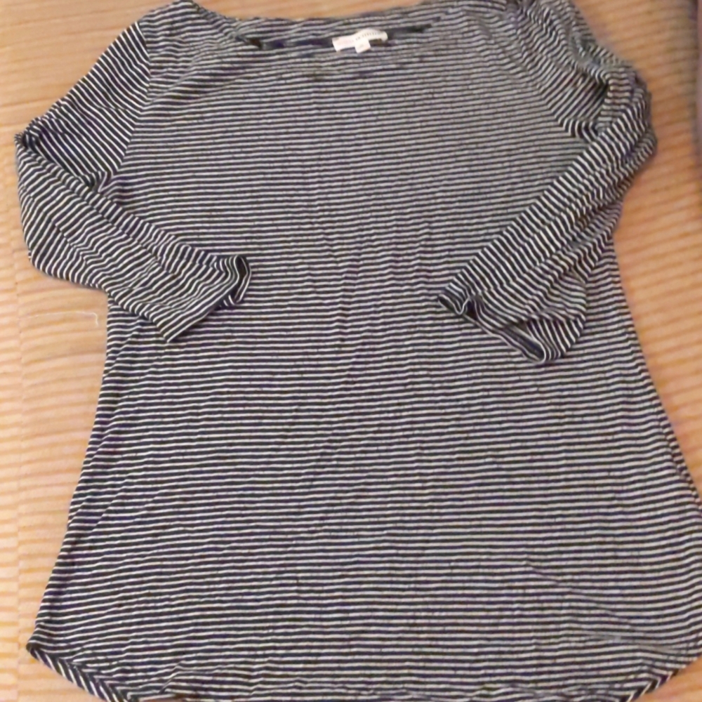 Navy striped shirt